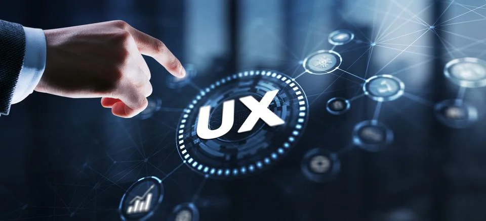 Mobile app user experience UX or app UX Foto stock
