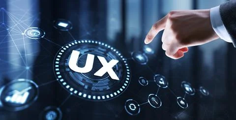 Mobile app user experience UX or app UX Foto stock