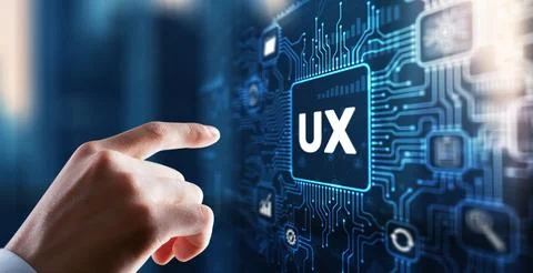 Mobile app user experience UX or app UX Foto stock