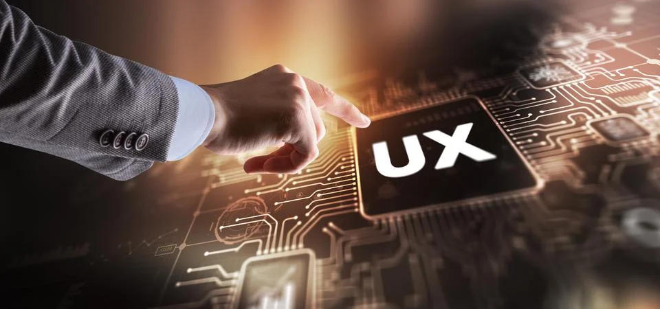 Mobile app user experience UX or app UX Foto stock