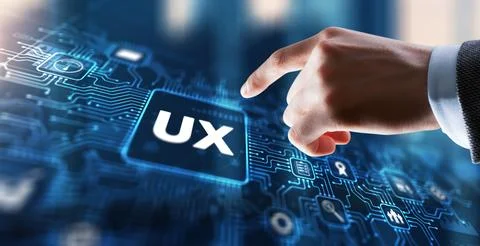 Mobile app user experience UX or app UX Foto stock
