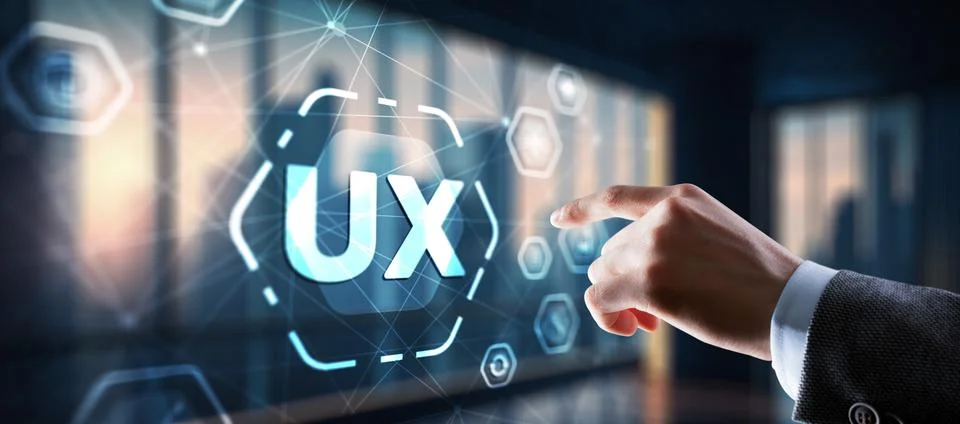 Mobile app user experience UX or app UX Foto stock