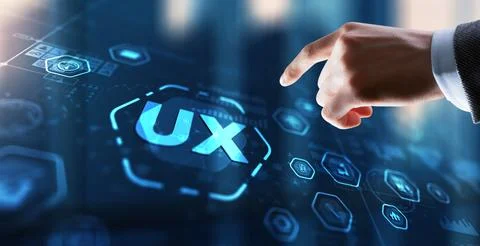 Mobile app user experience UX or app UX Foto stock