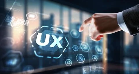 Mobile app user experience UX or app UX Foto stock