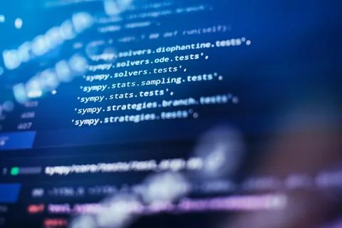 Mobile app. Website programming code. IT business. 库存照片