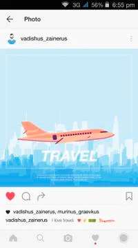 Mobile application and plane flying over the city. Ilustração Stock
