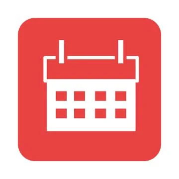 Mobile application calendar reminder web button menu digital flat style icon Stock Illustration