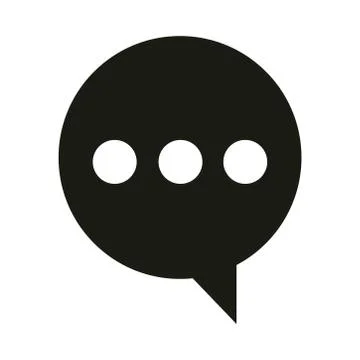 Mobile application chatting speech bubble web button menu digital silhouette Illustrazione stock