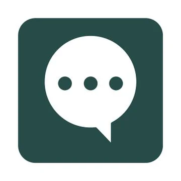 Mobile application chatting speech bubble web button menu digital flat style Stock Illustration