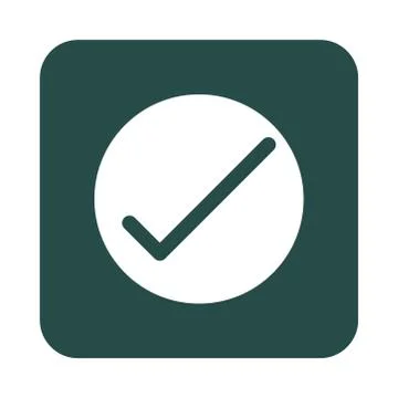 Mobile application check mark web button menu digital flat style icon 스톡 일러스트