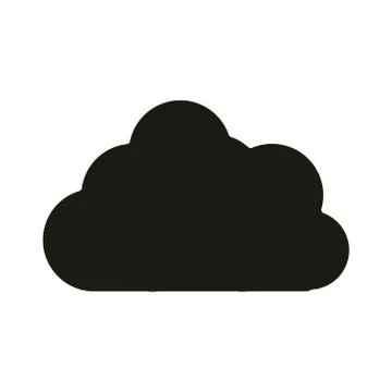Mobile application cloud storage data web button menu digital silhouette style Stock Illustration