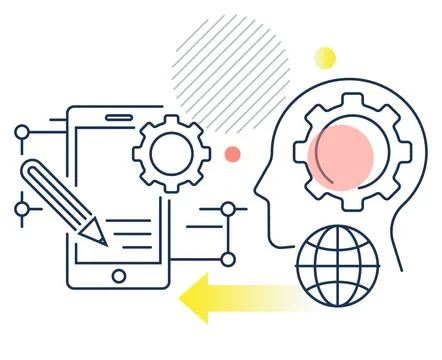 Mobile Application Design and Development - Illustration Stock Illustration