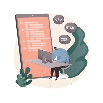 Mobile application development abstract concept vector illustration. Stock Illustration