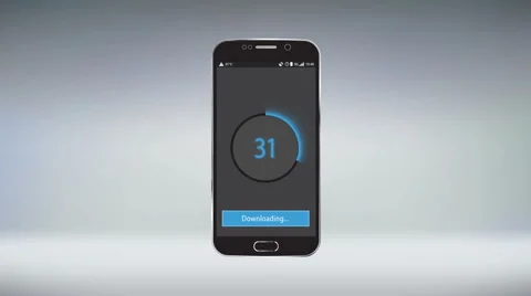 Mobile Application Download Progress Stock Footage 59747776