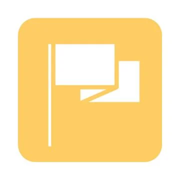 Mobile application flag point web button menu digital flat style icon Stock Illustration
