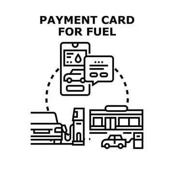 Mobile application for fuel payment and service Stock Illustration