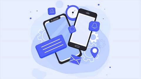 Mobile Application Futures Background Stock Footage 232201243