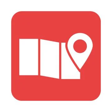 Mobile application gps navigation map pin web button menu digital flat style Illustrazione stock