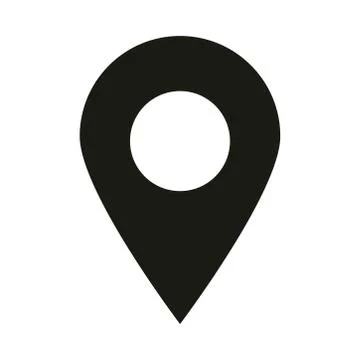 Mobile application gps navigation pointer web button menu digital silhouette Stock Illustration