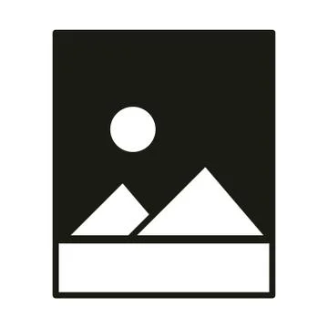 Mobile application image gallery web button menu digital silhouette style icon Stock Illustration