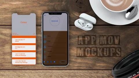 Mobile application interface design - illustration Stock Illustration