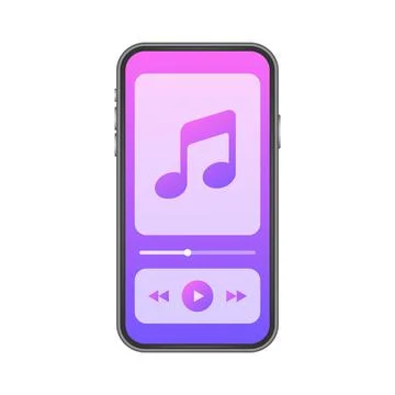 Mobile Application Interface. Music Player. Music app. Vector stock Illustration Illustrazione stock