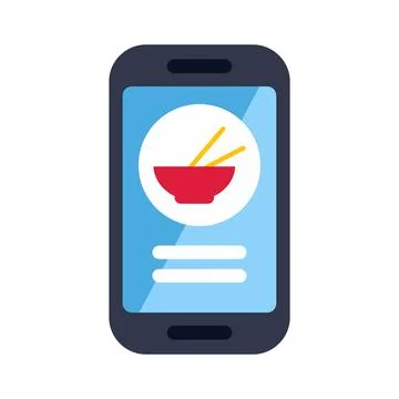 Mobile application interface for online food ordering concept Stock Illustration
