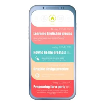 Mobile application interface phone Stock Illustration