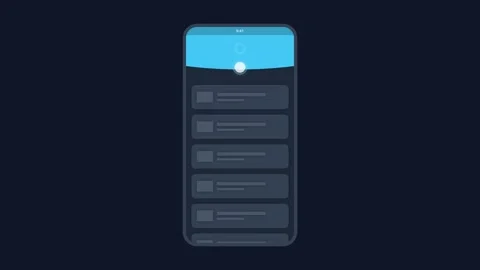 Mobile Application Interface Refreshing Data Loading Animation Stock Footage 346978802