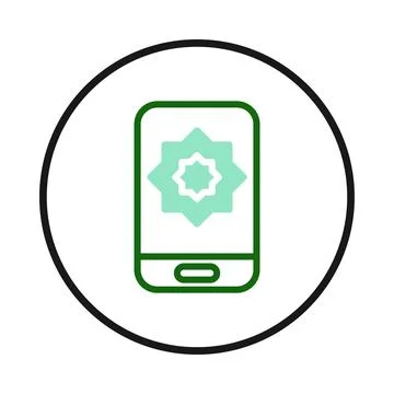 Mobile application interface with star design promoting app innovation and .. Stock Illustration