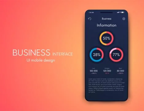 Mobile application interface. Ui design, stock vector Stock Illustration
