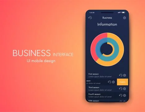 Mobile application interface. Ui design, stock vector Stock Illustration
