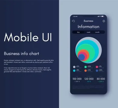 Mobile application interface. Ui design, vector illustration Stock Illustration