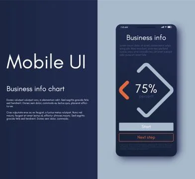 Mobile application interface. Ui design, vector illustration Stock Illustration
