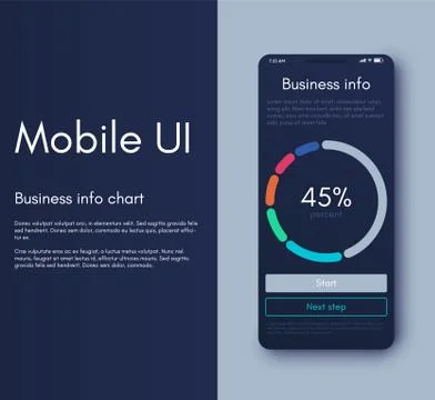 Mobile application interface. Ui design, vector illustration Stock Illustration