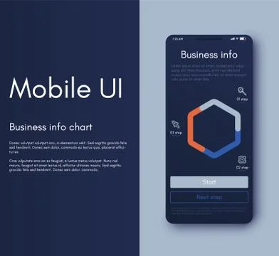 Mobile application interface. Ui design, vector illustration Stock Illustration