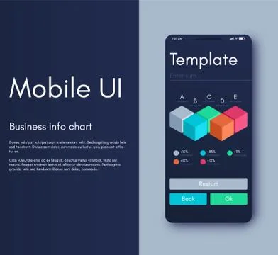 Mobile application interface. Ui design, vector illustration イラスト素材