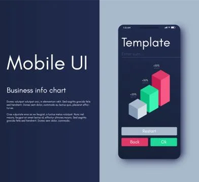 Mobile application interface. Ui design, vector illustration イラスト素材