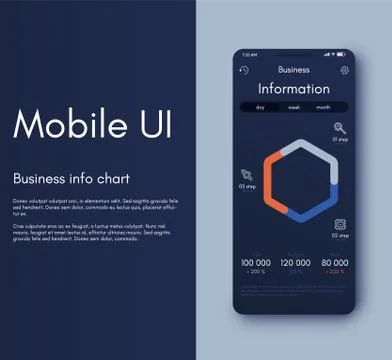 Mobile application interface. Ui design, vector illustration イラスト素材