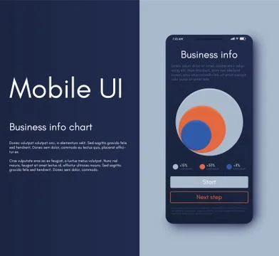 Mobile application interface. Ui design, vector illustration Illustrazione stock