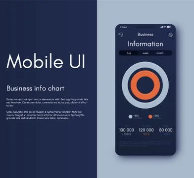 Mobile application interface. Ui design, vector illustration Stock Illustration