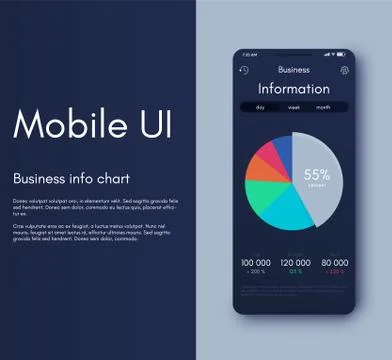Mobile application interface. Ui design, vector illustration イラスト素材