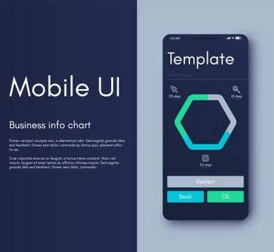 Mobile application interface. Ui design, vector illustration Stockillustratie