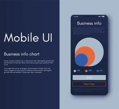Mobile application interface. Ui design, vector illustration Illustrazione stock