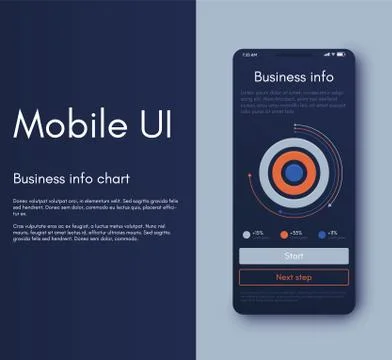 Mobile application interface. Ui design, vector illustration Stock Illustration