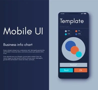 Mobile application interface. Ui design, vector illustration イラスト素材