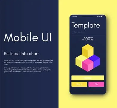 Mobile application interface. Ui design, vector illustration イラスト素材