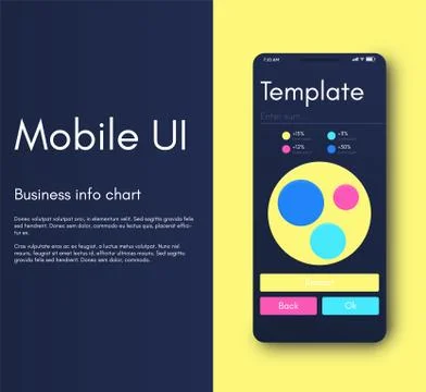 Mobile application interface. Ui design, vector illustration 스톡 일러스트