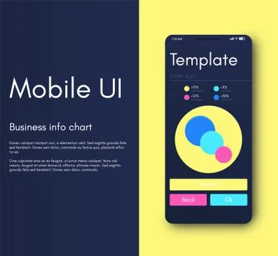 Mobile application interface. Ui design, vector illustration Stock Illustration