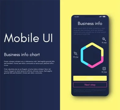Mobile application interface. Ui design, vector illustration Stock Illustration